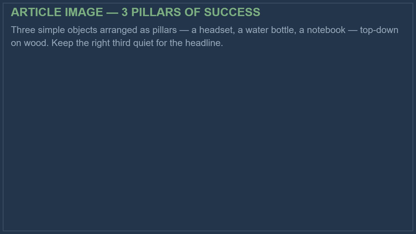 The 3 Pillars of Success: How to Grow Revenue Without Burning Out